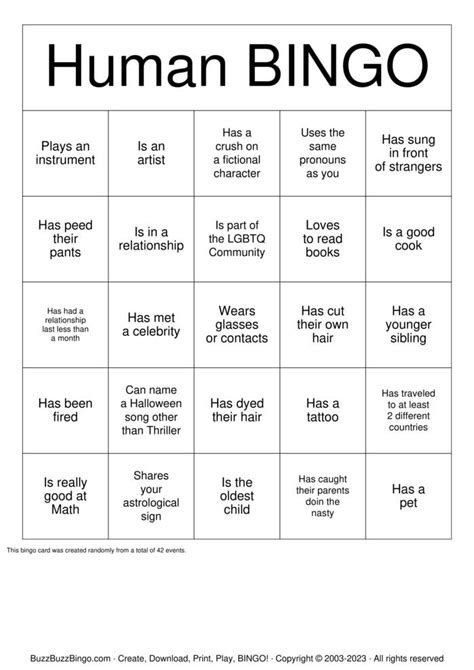 human bingo philippines|Human Bingo Cards to Download, Print and Customize!.